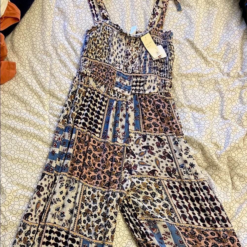 Wide leg romper